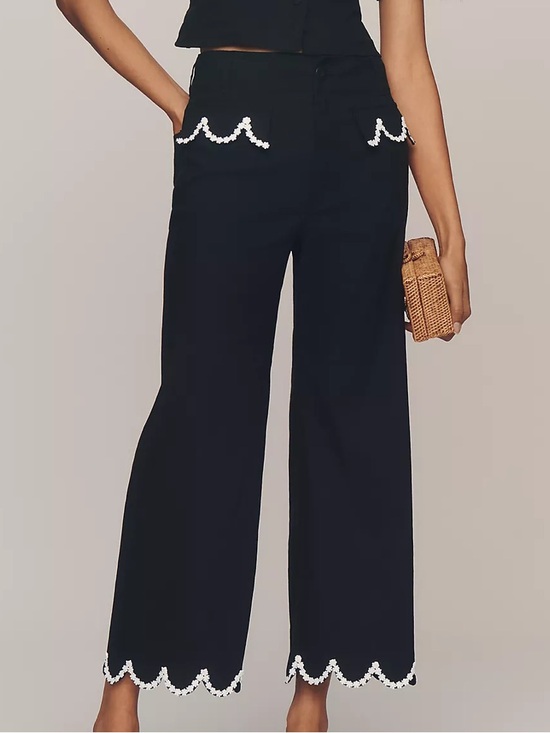 Maeve Pants - Maeve Sz 29 scalloped NWT
